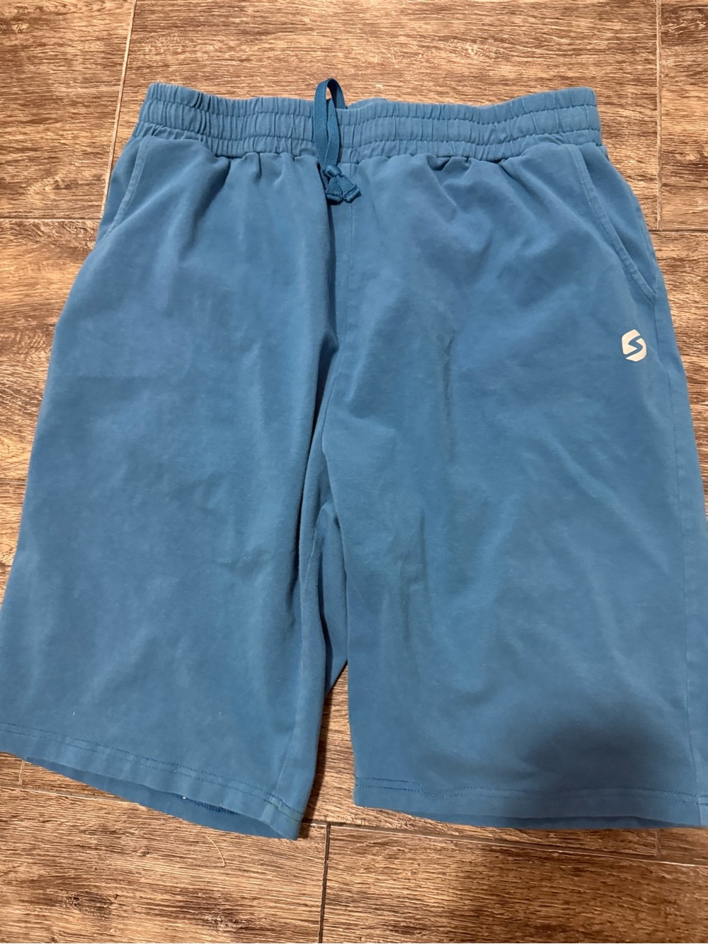 Men's Athletic Drawstring Shorts in Slate Blue